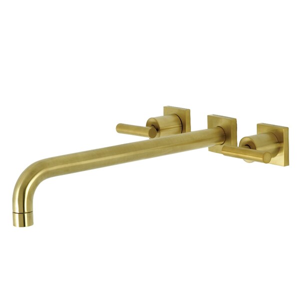 Kingston Brass KS6047CML Wall Mount Tub Faucet, Brushed Brass KS6047CML - main
